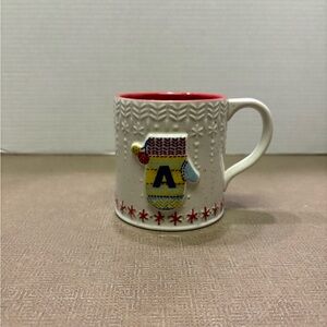 Anthropologie winter mitten coffee mug